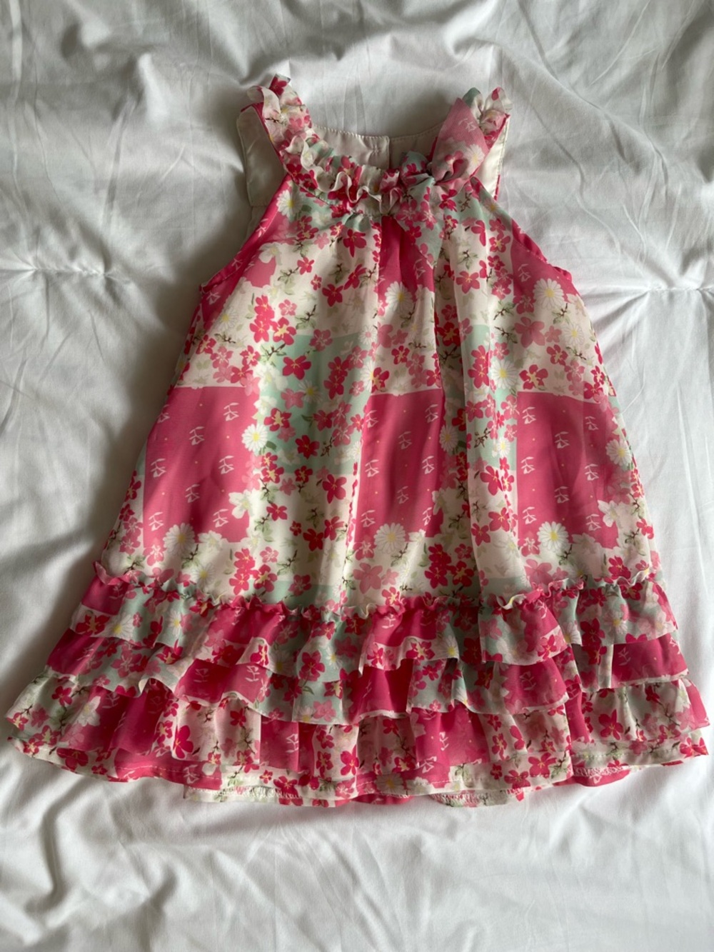 Pink Floral Ruffle Dress Toddler